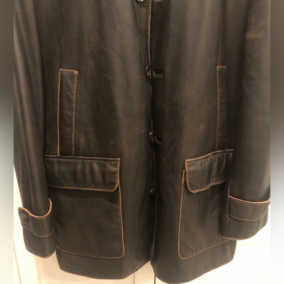 RARE Rogue Leather Car Jacket by Reilly Olmes Chocolate Color Men’s Size M - Picture 7 of 11